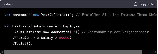 Temporal Tables Datenmanagement